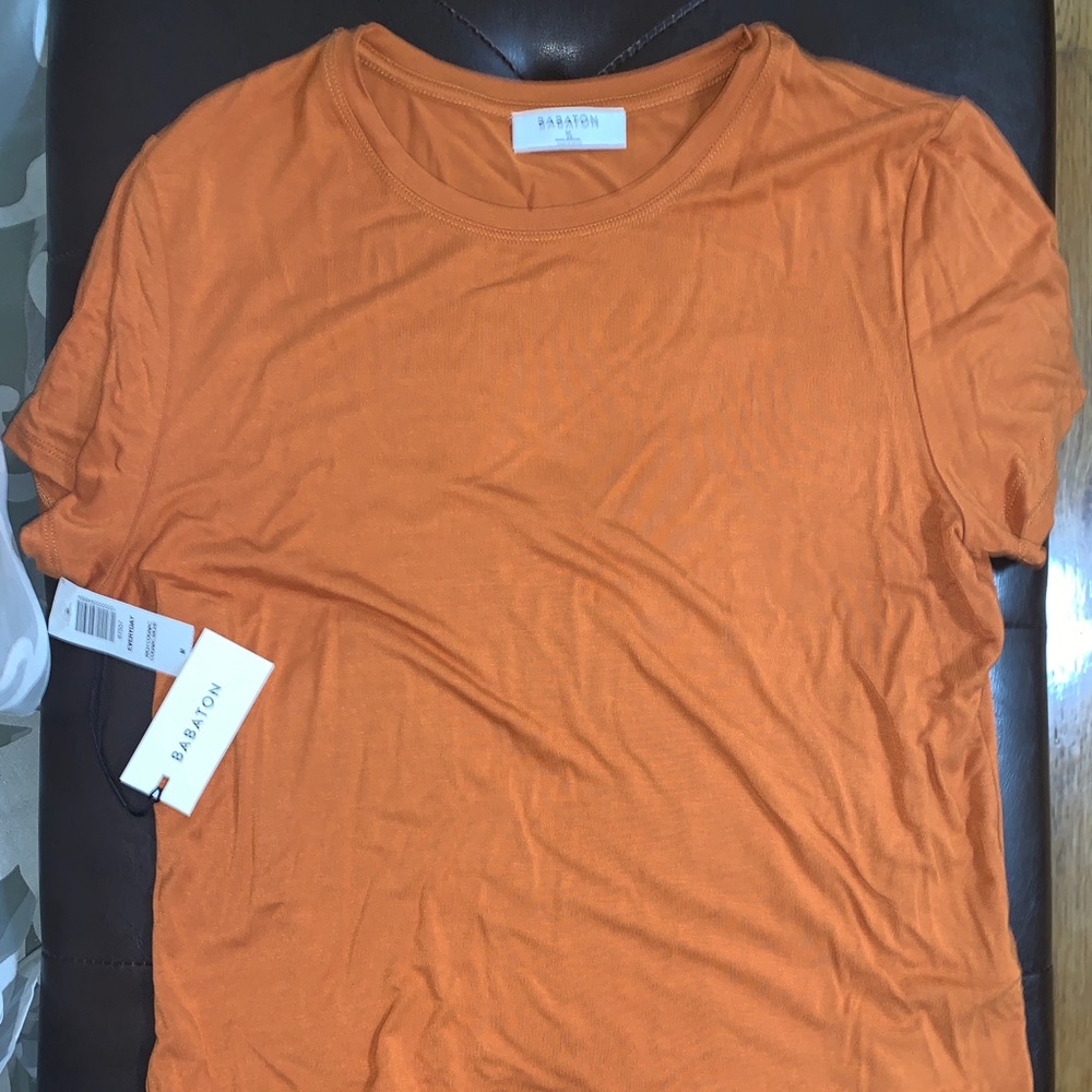 Aritzia Babaton Orange Tee, NWT
